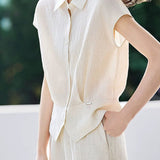Light Commuter Ruched Waist Shirt - liwisi