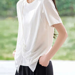 Casual Twist Fake Two-Piece T-Shirt - liwisi