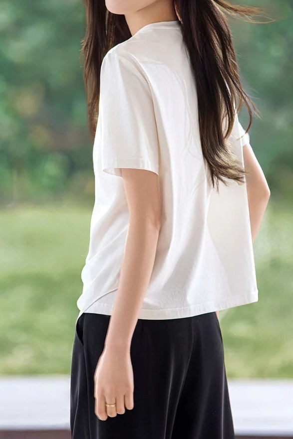 Casual Twist Fake Two-Piece T-Shirt - liwisi