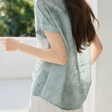 Elegant Commuter Folded Drop Shoulder Printed Shirt - liwisi