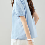 Elegant Commuter Lace Trim Shirt - liwisi