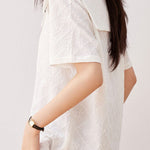 Elegant Commuter Jacquard Double Collar Shirt - liwisi