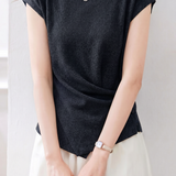 Elegant Irregular Hem Waist Slimming Top - liwisi