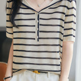 Elegant Navy Collar Color Block Knit Sweater - liwisi