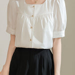 Elegant Commuter French Square Neck Shirt - liwisi