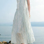 Elegant Sleeveless Floral Tank Dress - liwisi