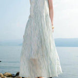Elegant Sleeveless Floral Tank Dress - liwisi