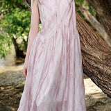 Elegant Sleeveless Floral Tank Dress - liwisi