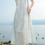 Elegant Sleeveless Floral Tank Dress - liwisi