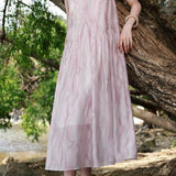 Elegant Sleeveless Floral Tank Dress - liwisi