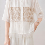 Elegant Commuter Round Neck Embroidered Shirt - liwisi