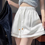 Casual Vacation Exquisite Lace Trim Shorts - liwisi