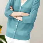 Elegant Commuter V-Neck Batwing Sleeve Knit Sweater - liwisi