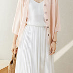 Elegant Commuter V-Neck Batwing Sleeve Knit Sweater - liwisi