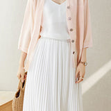 Elegant Commuter V-Neck Batwing Sleeve Knit Sweater - liwisi
