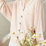 Elegant Commuter V-Neck Batwing Sleeve Knit Sweater - liwisi