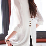 Minimalist Commuter Lapel Seven-Point Sleeve Blazer - liwisi