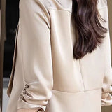 Elegant Lapel Seven-Point Sleeve Blazer - liwisi