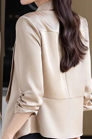 Elegant Lapel Seven-Point Sleeve Blazer - liwisi