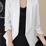 Elegant Lapel Seven-Point Sleeve Blazer - liwisi