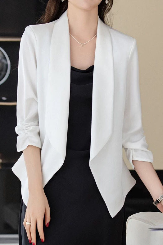 Elegant Lapel Seven-Point Sleeve Blazer - liwisi
