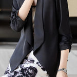 Elegant Lapel Seven-Point Sleeve Blazer - liwisi