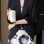 Elegant Lapel Seven-Point Sleeve Blazer - liwisi