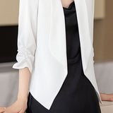 Elegant Lapel Seven-Point Sleeve Blazer - liwisi