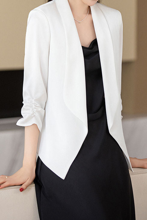 Elegant Lapel Seven-Point Sleeve Blazer - liwisi