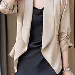 Elegant Lapel Seven-Point Sleeve Blazer - liwisi