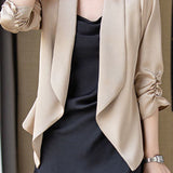 Elegant Lapel Seven-Point Sleeve Blazer - liwisi