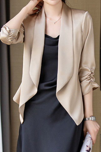 Elegant Lapel Seven-Point Sleeve Blazer - liwisi