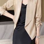 Elegant Lapel Seven-Point Sleeve Blazer - liwisi