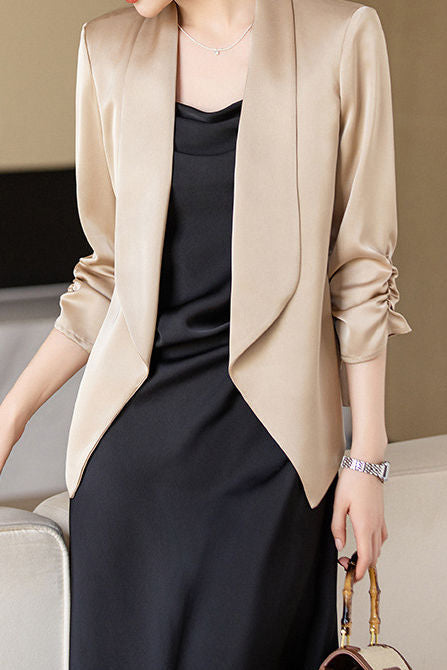 Elegant Lapel Seven-Point Sleeve Blazer - liwisi