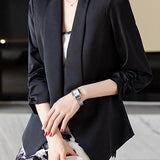 Elegant Lapel Seven-Point Sleeve Blazer - liwisi