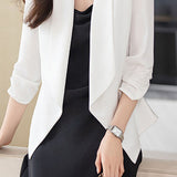 Elegant Lapel Seven-Point Sleeve Blazer - liwisi