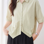 Casual Color Block Spliced Shirt - liwisi