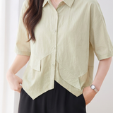 Casual Color Block Spliced Shirt - liwisi
