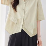Casual Color Block Spliced Shirt - liwisi