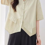 Casual Color Block Spliced Shirt - liwisi
