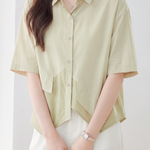 Casual Color Block Spliced Shirt - liwisi