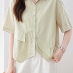 Casual Color Block Spliced Shirt - liwisi