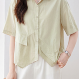Casual Color Block Spliced Shirt - liwisi