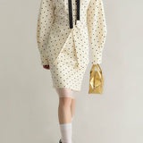 French Polka Dot Floral Ribbon Set - liwisi