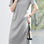 Casual Lapel Short Sleeve A-Line Dress - liwisi