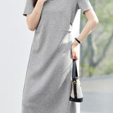 Casual Lapel Short Sleeve A-Line Dress - liwisi