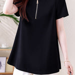 Casual Commuter Back Split Pleated T-Shirt - liwisi