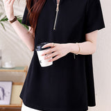 Casual Commuter Back Split Pleated T-Shirt - liwisi