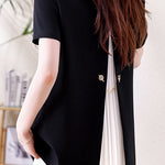 Casual Commuter Back Split Pleated T-Shirt - liwisi