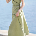 Elegant French V-Neck Dress - liwisi
